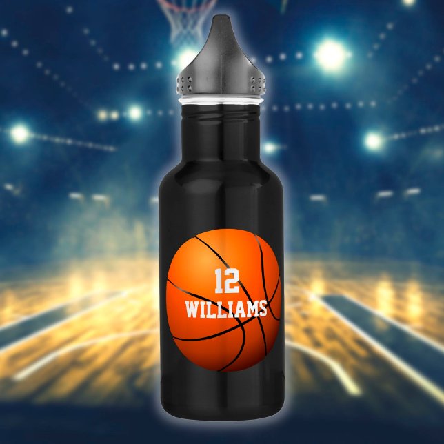 Personalisierte Bezeichnung Basketball Edelstahlflasche (Von Creator hochgeladen)
