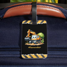 Personalisierte Bezeichnung Baufahrzeuge Baby Boy