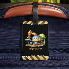 Personalisierte Bezeichnung Baufahrzeuge Baby Boy Gepäckanhänger