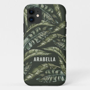 personalisierte Bezeichnung des Tropenblattes und Case-Mate iPhone Hülle