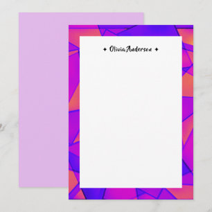 Personalisierte Bezeichnung für farbige geometrisc Dankeskarte