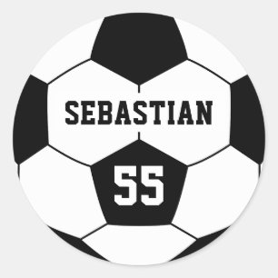 Personalisierte Bezeichnung Fußball Runder Aufkleber