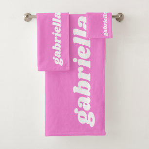Personalisierte Bezeichnung Retro Typografie   Hel Badhandtuch Set