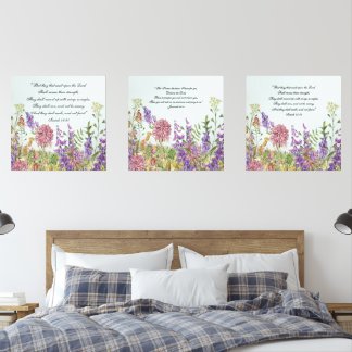 Personalisierte Bibel Verse Blumenstrauß Mauer Kun Bilderwand Sets