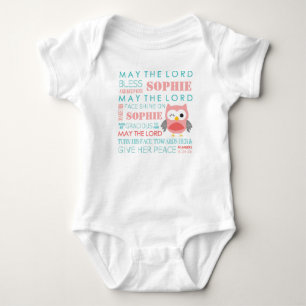 Personalisierte Bibel Verse Owl Baby T Shirt