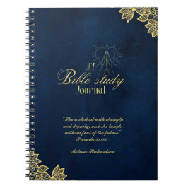 Personalisierte Bibelstudie Name und Glaubensverse Notizblock