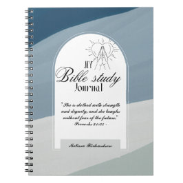 Personalisierte Bibelstudie Name und Glaubensverse Notizblock