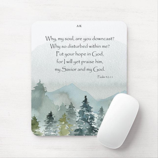 Personalisierte Bibelvers Berge Mousepad (Mit Mouse)