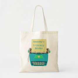 Personalisierte Bibliothek bucht niedliche Tragetasche