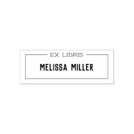 Personalisierte Bibliotheksbücher Briefmarke ex li Permastempel