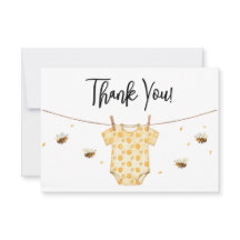 Personalisierte Biene Baby Shower Dankeskarten