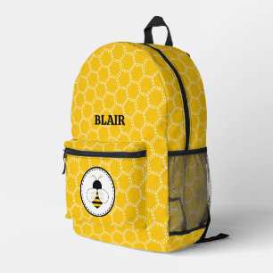 Personalisierte Bienenstock-Druckknopfdruck Schnür Bedruckter Rucksack