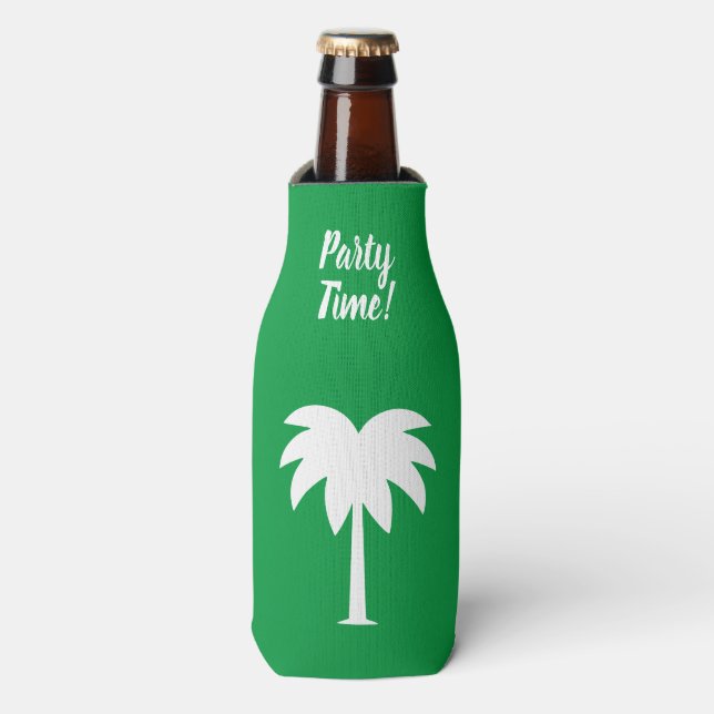 Personalisierte Bierflasche cooler mit Palme Flaschenkühler (Flaschenvorderseite)