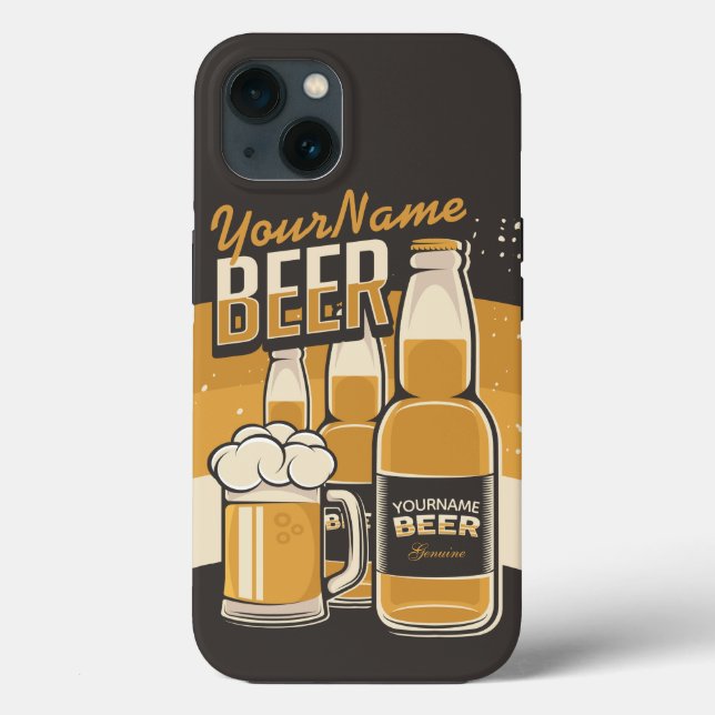 Personalisierte Bierflasche Sudsy Tasse Brauen Bar Case-Mate iPhone Hülle (Rückseite)