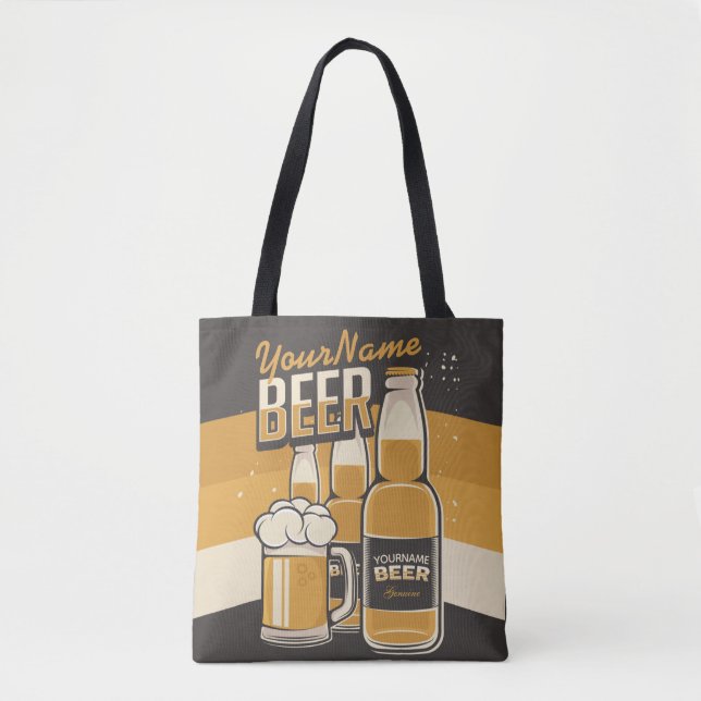 Personalisierte Bierflasche Sudsy Tasse Brauen Bar Tasche (Vorderseite)
