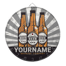 Personalisierte Bierflaschen  Dartscheibe