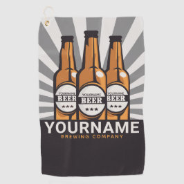 Personalisierte Bierflaschen Golfhandtuch