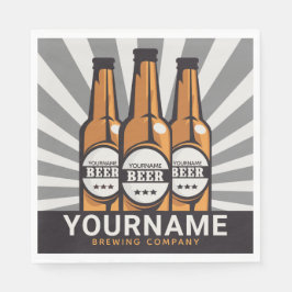 Personalisierte Bierflaschen Serviette