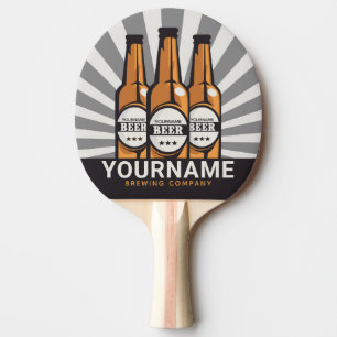 Personalisierte Bierflaschen  Tischtennis Schläger