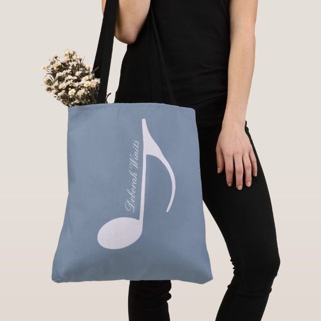 Personalisierte Big Musical Note on Dusty Blue Tasche (Von Nahem)