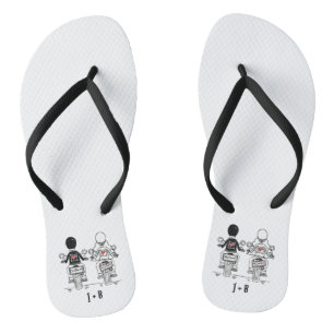 Personalisierte Biker-Motorrad-Hochzeiten Flip Flops