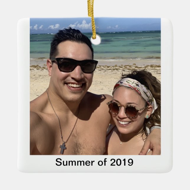 PERSONALISIERTE BILDER KERAMIKORNAMENT (Vorderseite)