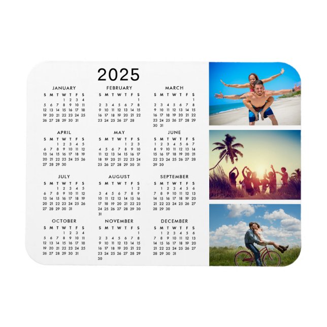 Personalisierte Bildergalerie 2023 Kalender Magnet (Horizontal)