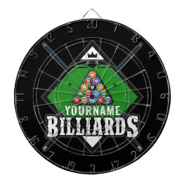 Personalisierte Billard NAME Cue Rack Pool Room Dartscheibe