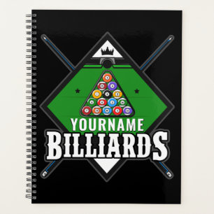 Personalisierte Billard NAME Cue Rack Pool Room Planer