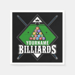 Personalisierte Billard NAME Cue Rack Pool Room Serviette