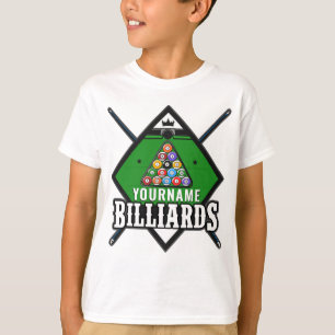 Personalisierte Billard NAME Cue Rack Pool Room T-Shirt