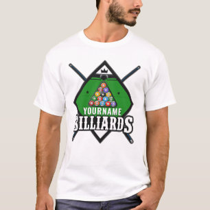 Personalisierte Billard NAME Cue Rack Pool Room T-Shirt