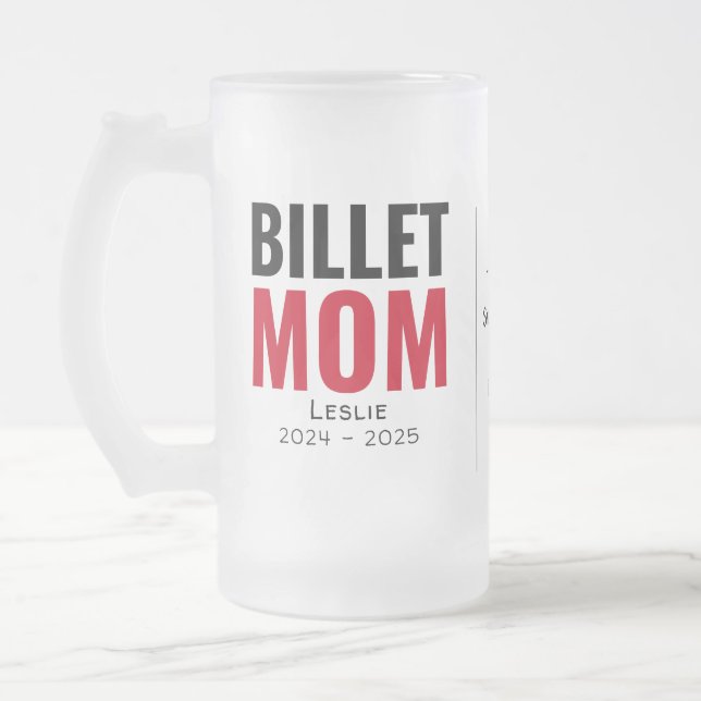 Personalisierte Billet-Mama mit wissenschaftlichen Mattglas Bierglas (Links)
