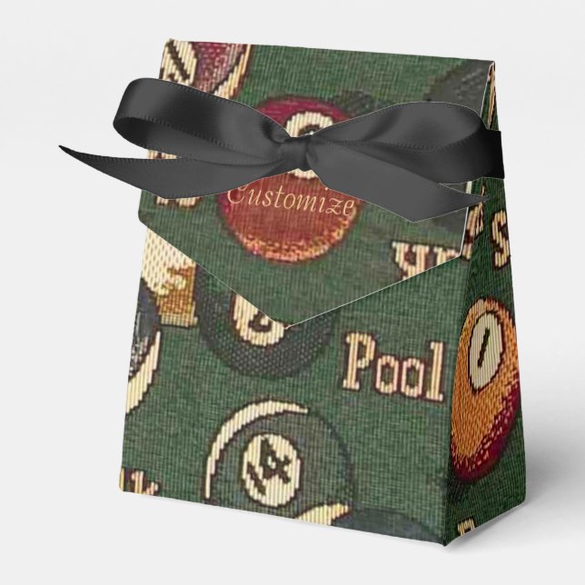 Personalisierte Billiardkugeln - Hintergrund Geschenkschachtel (Vorderseite)
