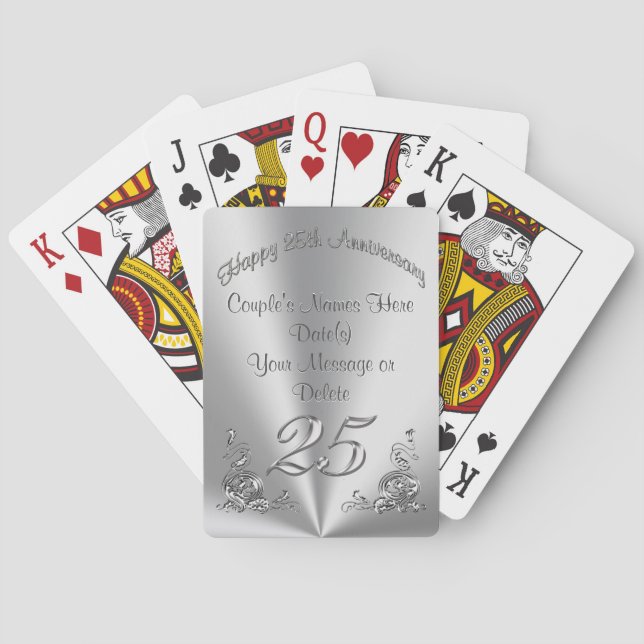Personalisierte billige 25. spielkarten (Rückseite)