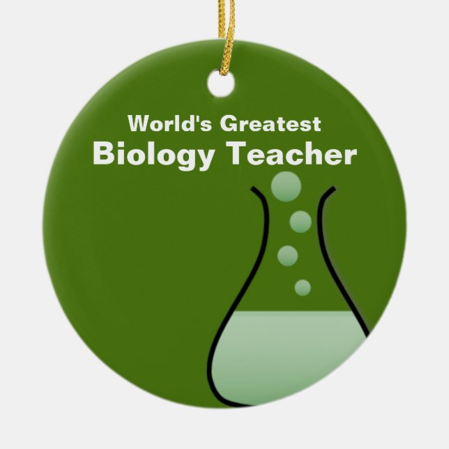 Personalisierte Biologielehrer-Ornament Keramik Ornament (Vorne)