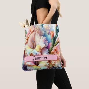 Personalisierte Birth Blume August Gladiolus Tasche