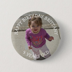 Personalisierte Birthday Girl Button