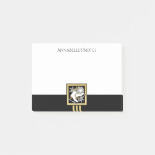 Personalisierte Black and Gold Glitzer Ice Skaten Post-it Klebezettel