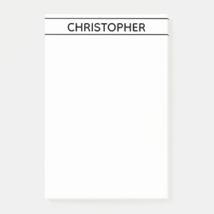 PERSONALISIERTE BLACK Postit-Hinweise Post-it Klebezettel