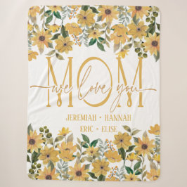 Personalisierte Blankette für Mama-Sonnenblumen Sherpadecke