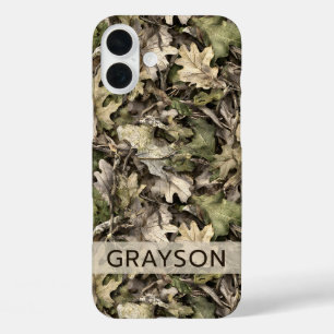 Personalisierte Blätter-Tarnung iPhone 16 Plus Hülle