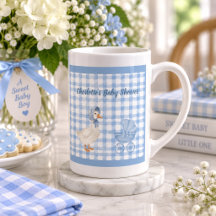 Personalisierte Blaue Aquarell-Gans-Baby-Party