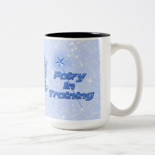 Personalisierte blaue Faibe in der Tasse der Ausbi
