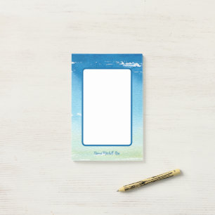Personalisierte Blaue Himmelswellen - Anmerkungen Post-it Klebezettel