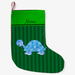 Personalisierte blaue kleiner weihnachtsstrumpf