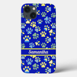 Personalisierte blaue Pasten Case-Mate iPhone Hülle