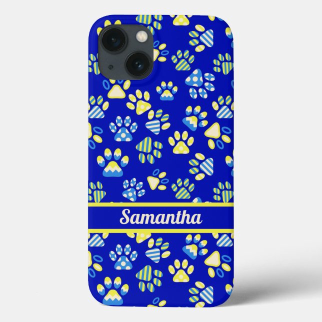 Personalisierte blaue Pasten Case-Mate iPhone Hülle (Rückseite)