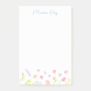 Personalisierte blaue Post-It-Notizen mit Pastell- Post-it Klebezettel