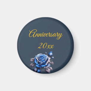 Personalisierte blaue Rose Bloom Unique Keepake Ge Magnet